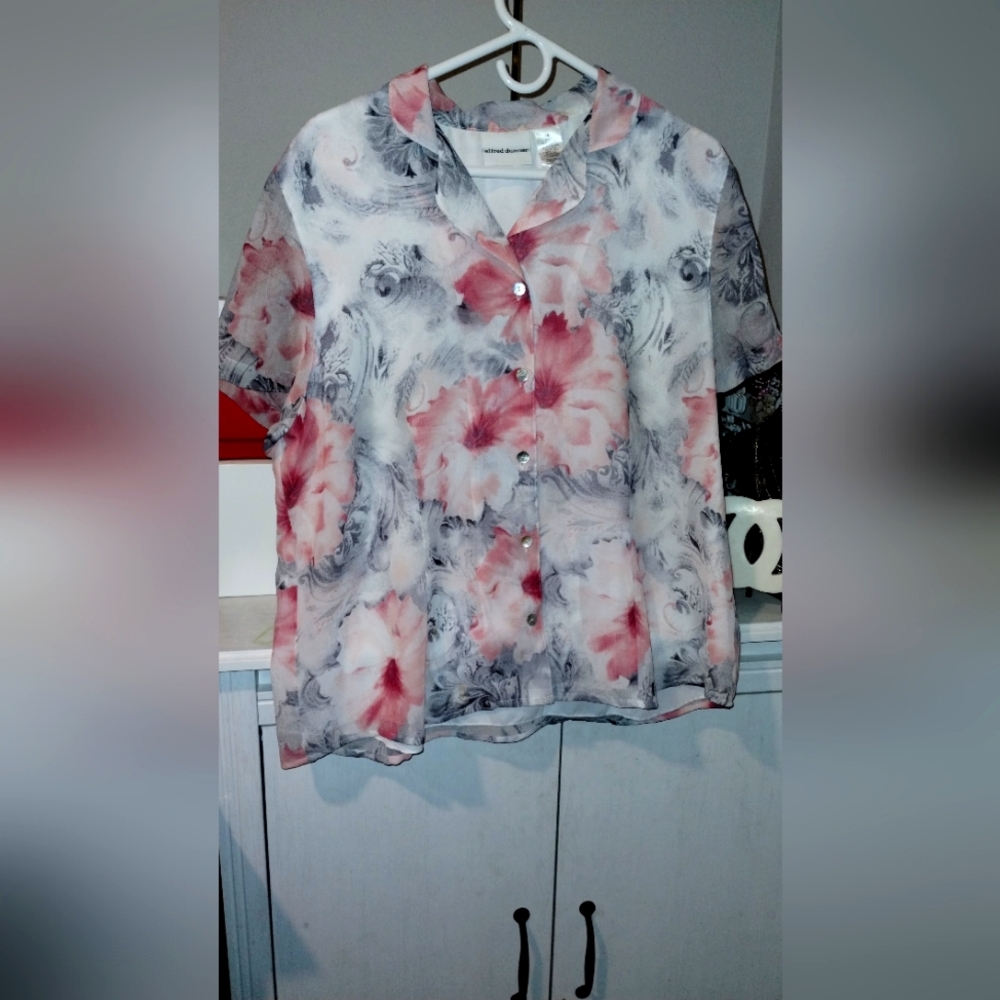 Alfred Dunner Button Down Blouse